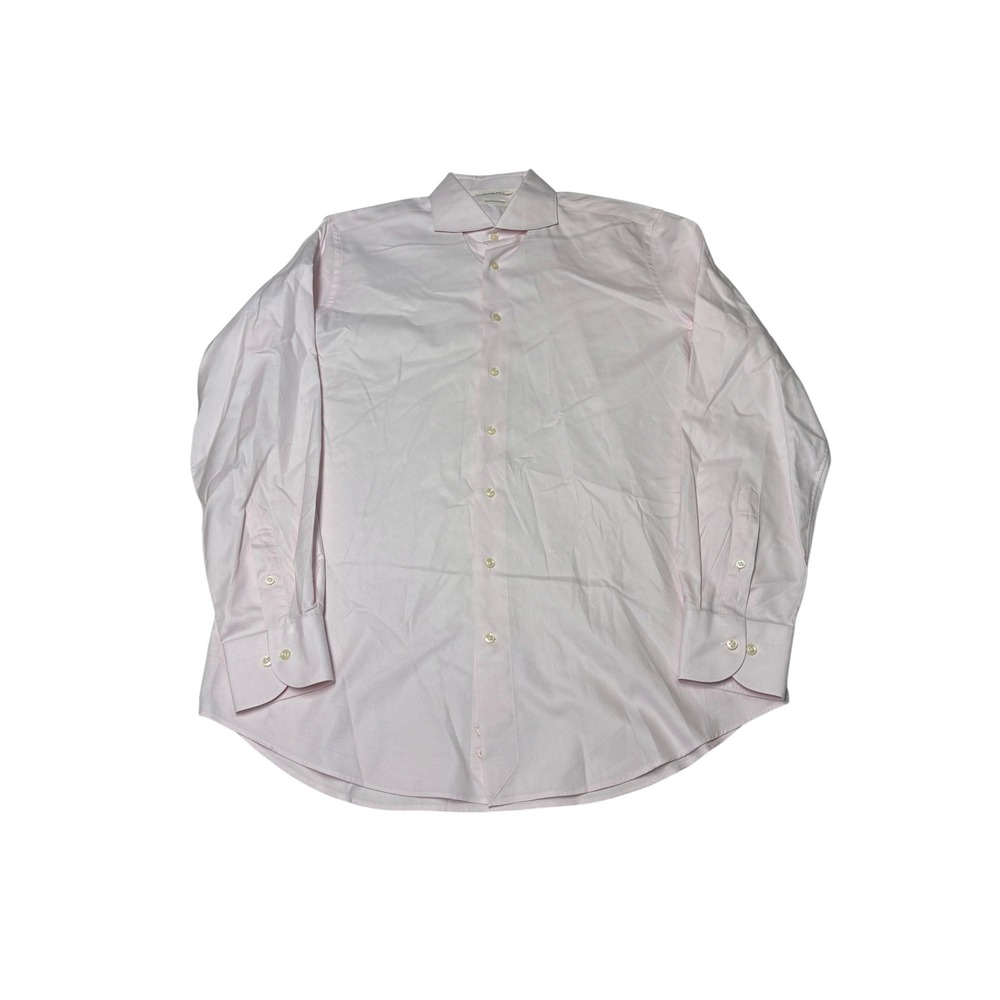 Suitsupply Pink Albini Egyptian Cotton Slim Fit Dress Shirt 16 41 Mens